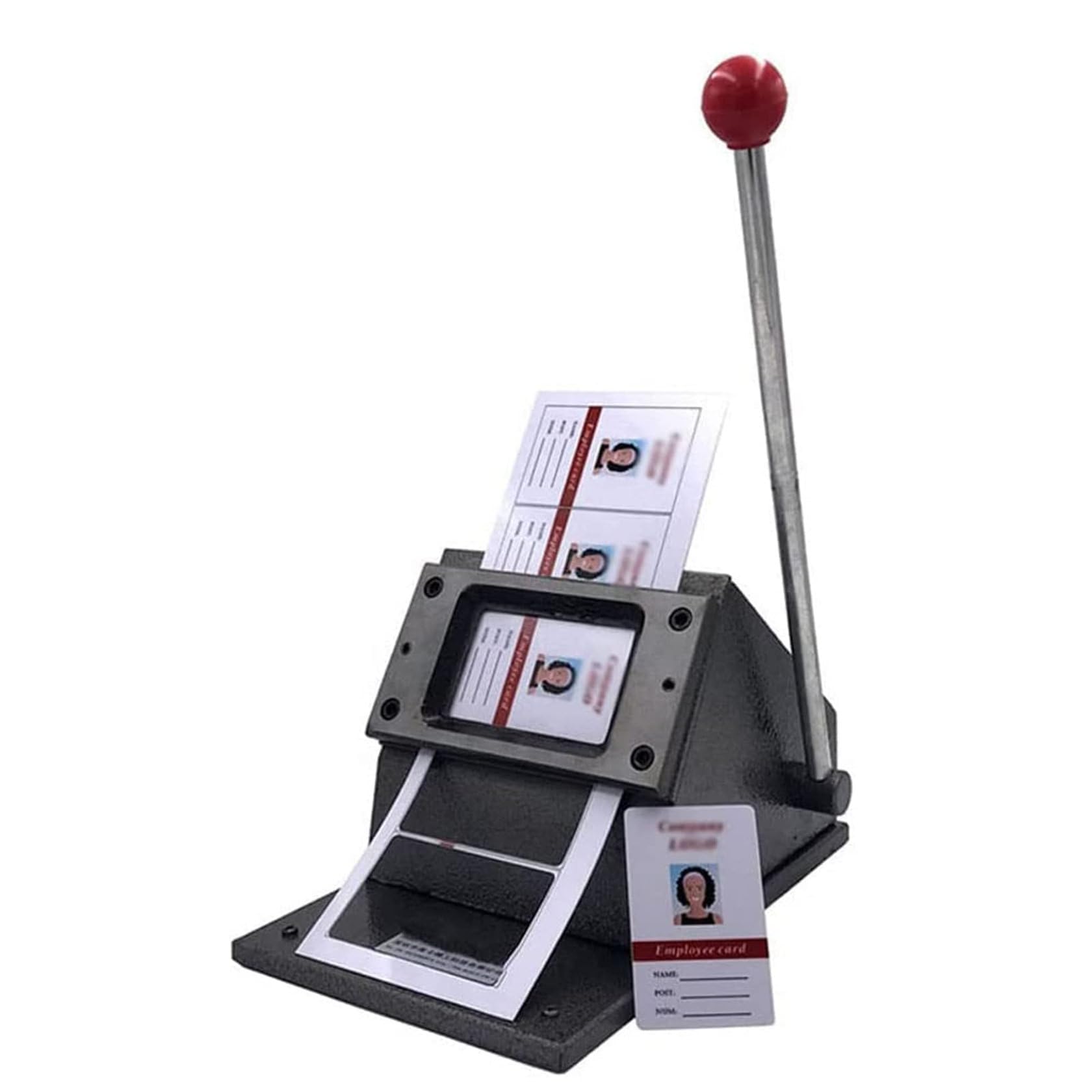 ZUMAHA Punzonadora Cortadora De Tarjetas De PVC, Perforadora Manual De Tarjetas De PVC con Esquinas Redondas, Cuerpo De Hierro Fundido Resistente Y Duradero, para Tarjetas Laminadas