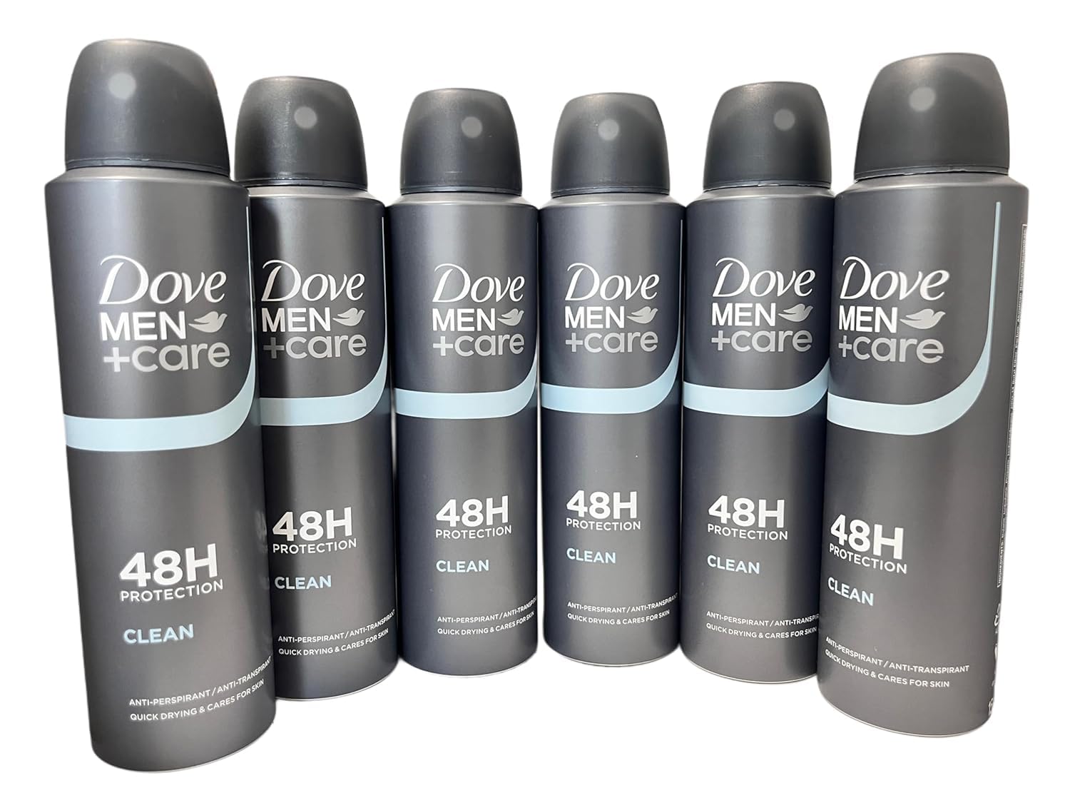 Dove Men+Care Classic mit ¼ Feuchtigkeitscreme Men Anti-Transpirant Deodorant Bodyspray für 48h Schutz vor Schweiß und Geruch, 150 ml, 6er Pack