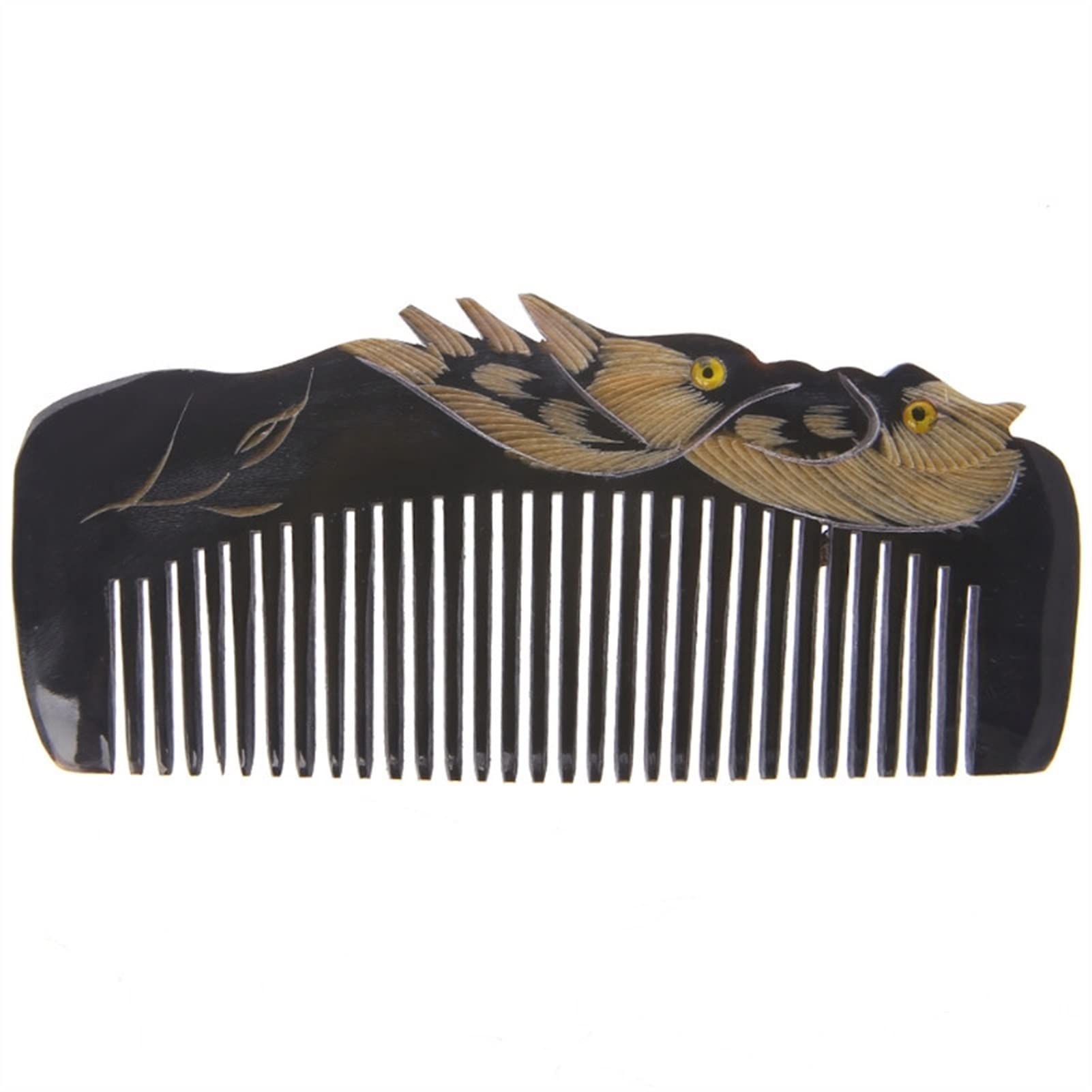 Combing Brush for Men and Women 1PC Luxury Comb Manual Carving Beauty Hair Care Tool Barber Comb Comb for Curly Hair(B)