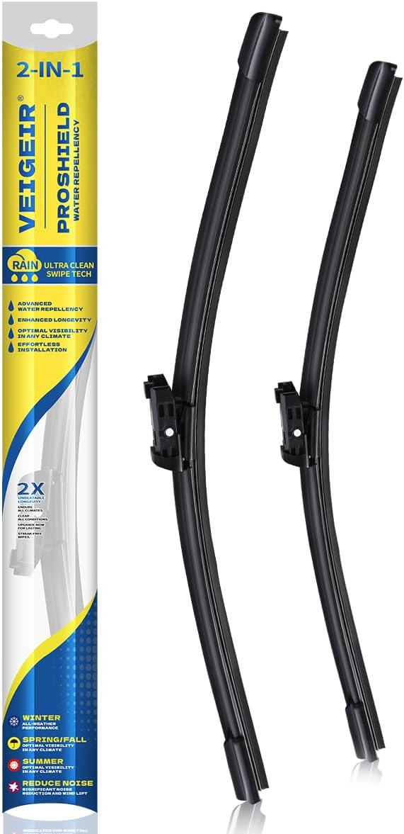 24"+20" Windshield Wiper Blades Compatible With Audi A4 Q3 Q5 RS5 S5 2009-2020 Automotive Replacement Windshield Wipers 2 Pack