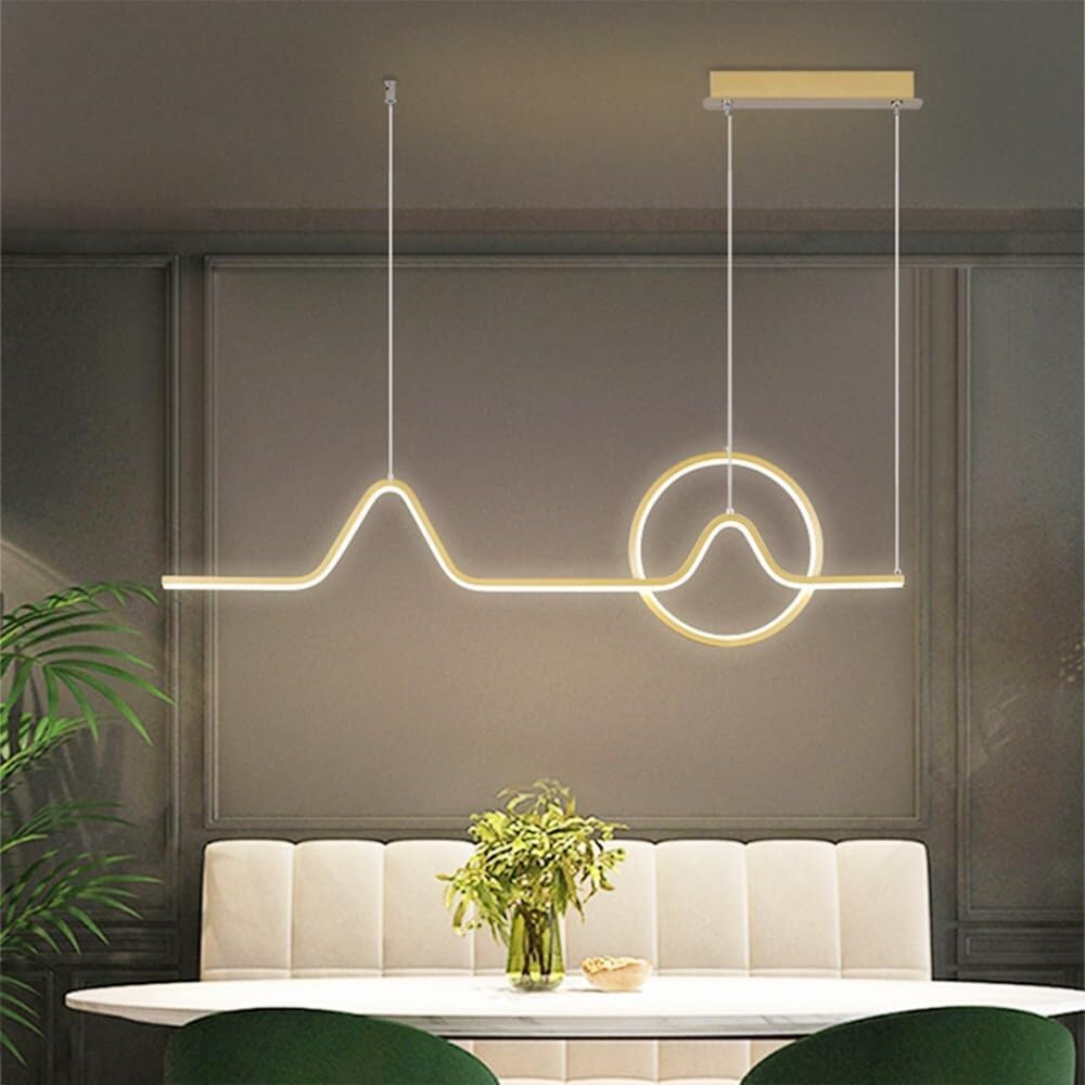 żyrandol, Liniowe lampy wiszące LED 38 W do korytarza, biura, sypialni(Gold)