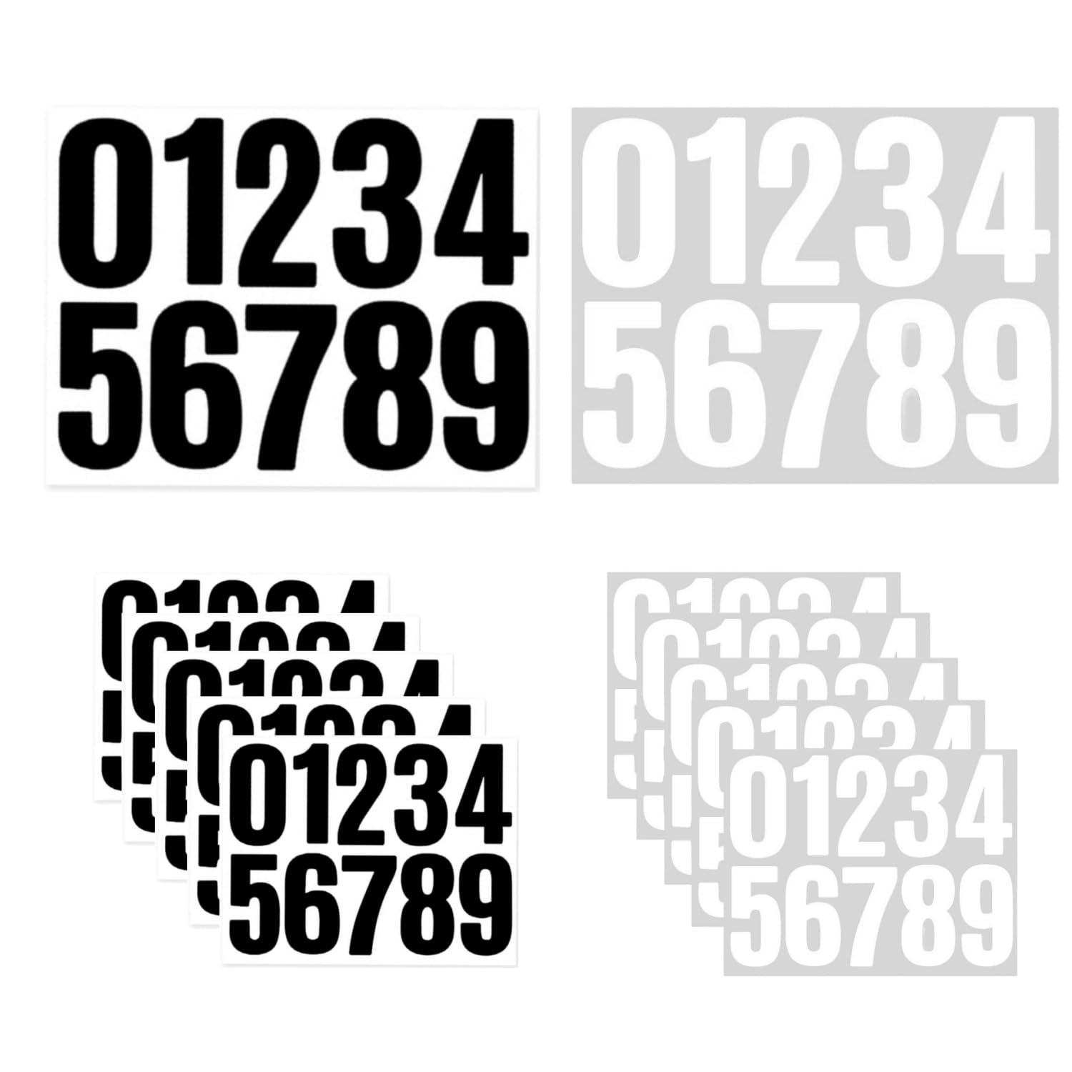 10 Sheets Mailbox Number Stickers Waterproof Adhesive Stickers(5cm