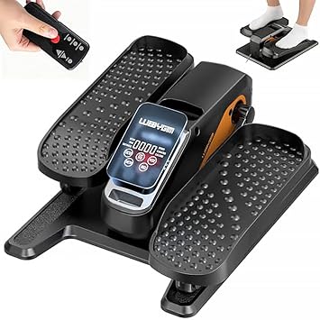 Under Desk Elliptical Machine Quiet Motorized Leg Exerciser with Smart Remote, 12-Speed Manual Programs Auto/3 Auto Programs LCD Display & Bidirectional Motion for Home/Office
