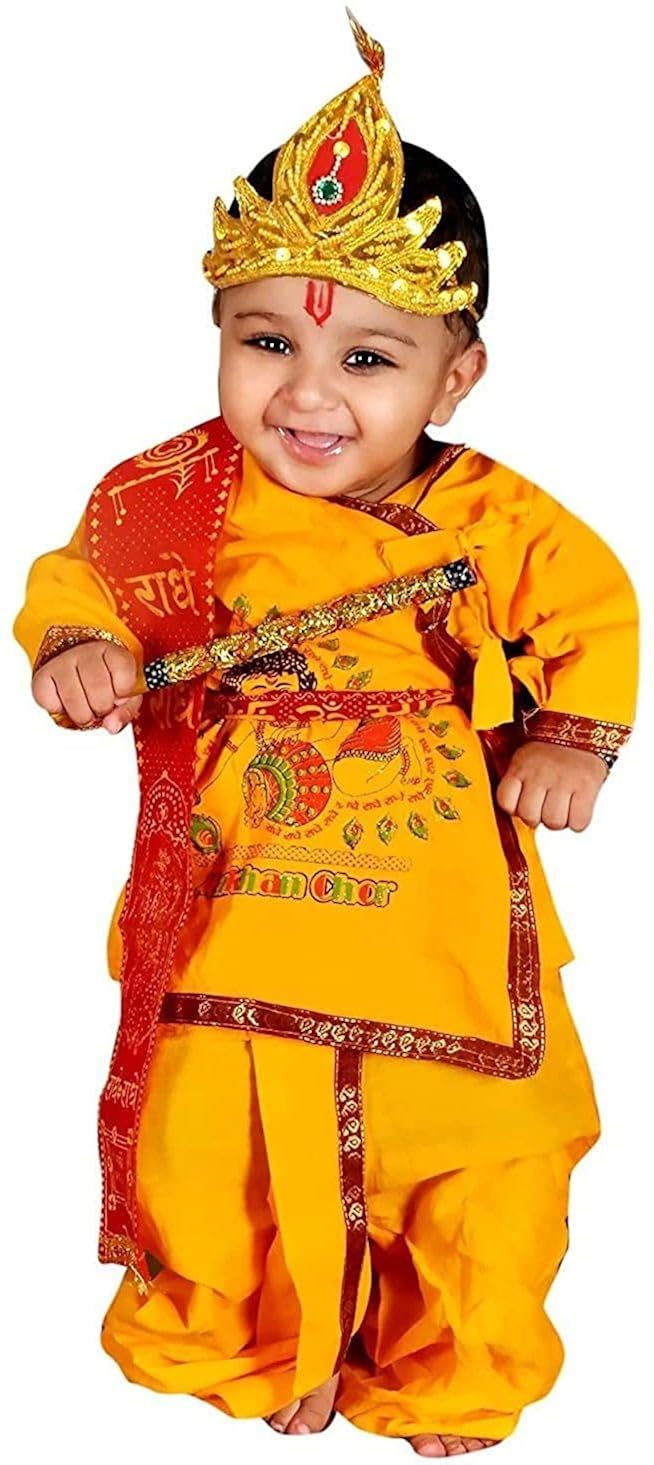 Waheguru Clothing Dresses Shri Krishna Dress for Baby Boy & Girl