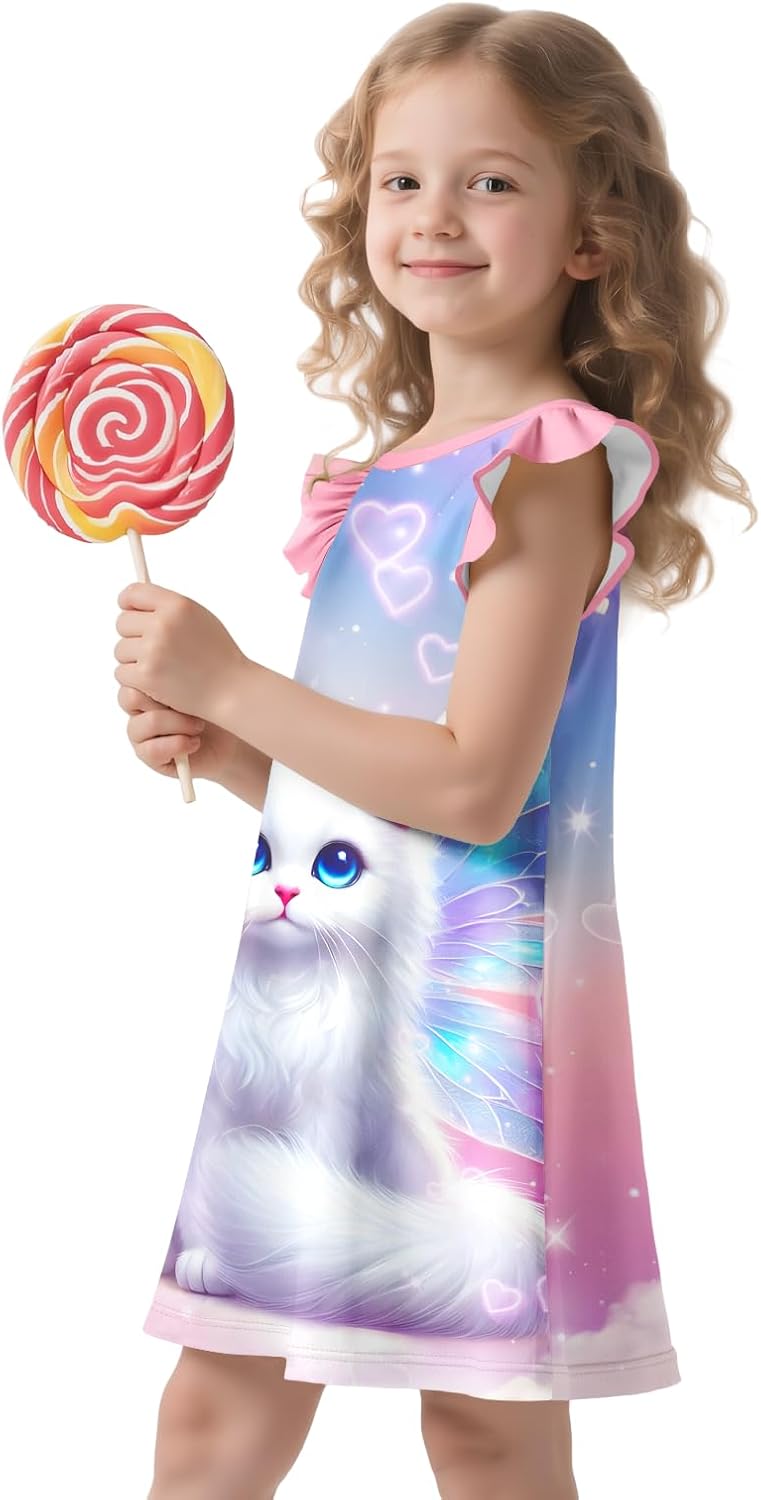 Girl 2PCS Princess Dress Kids Casual Outfit Toddler Long Sleeve Gown Playwear
