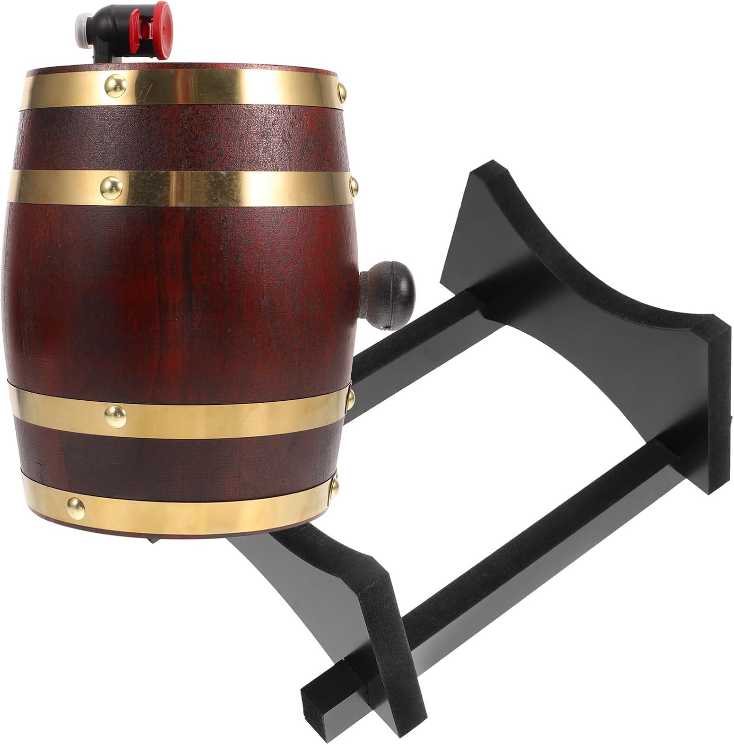 Unomor 3l Wooden French Style Barrels for Aging Beer Dispenser Stand for Parties