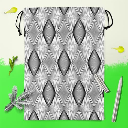 Image of ArtzFolio Monochrome Diamond D2 | Reusable Sack Bag | Bag for Gym, Storage, Vegetable & Travel