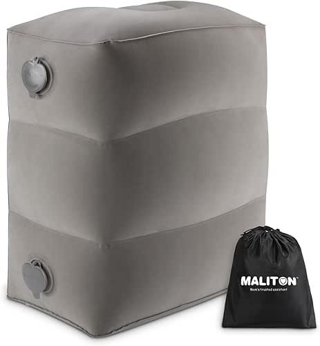 Inflatable Travel Foot Rest Pillow, Kids Airplane Bed, Adjustable Height