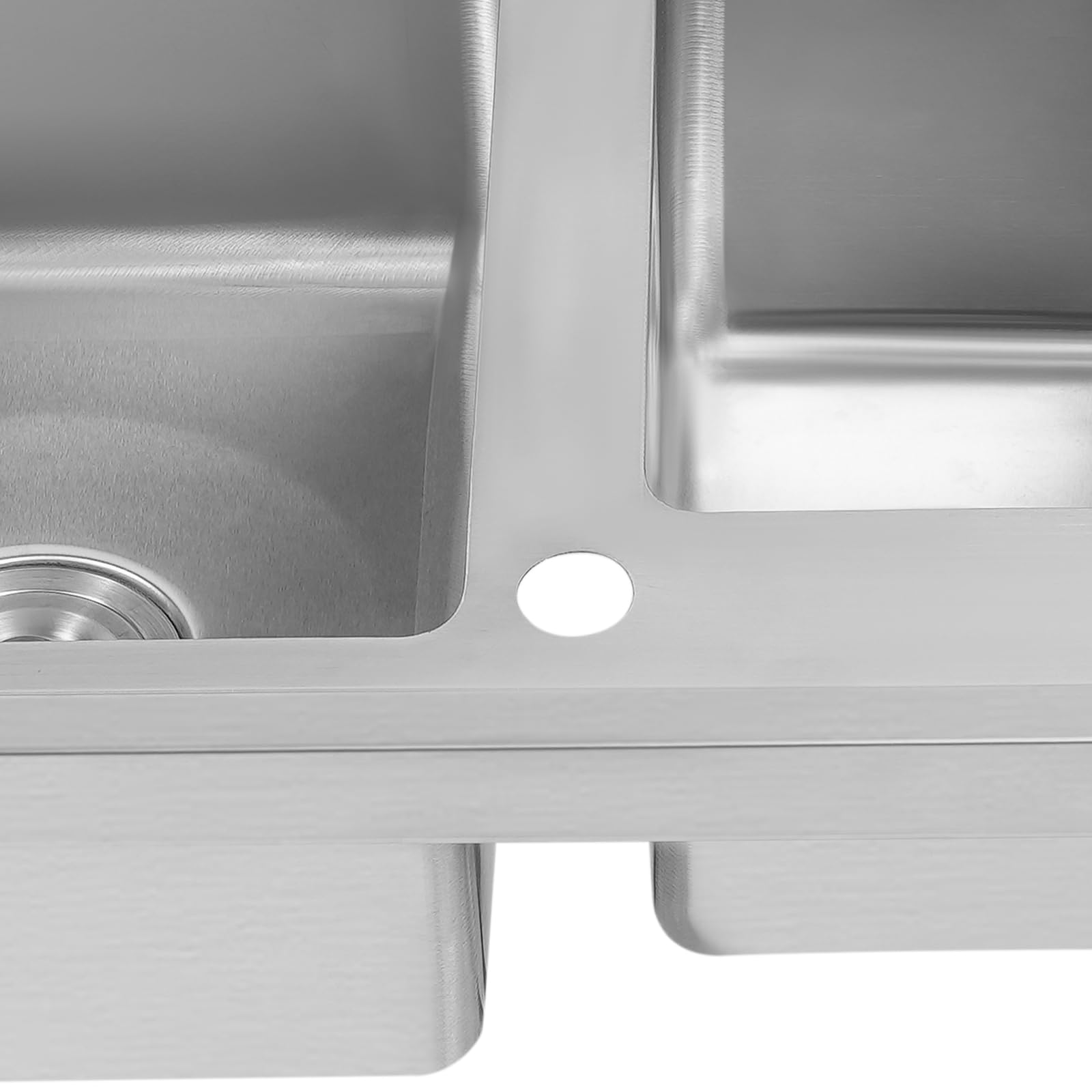 spülbecken küche mit Arbeitsplatz, küchenspüle,spüle, Arbeitsplatte Edelstahl-Küchenspüle Einschalen-Spüle Unterbau Edelstahlspüle,einbauspüle (Silver 100 x 50 cm)