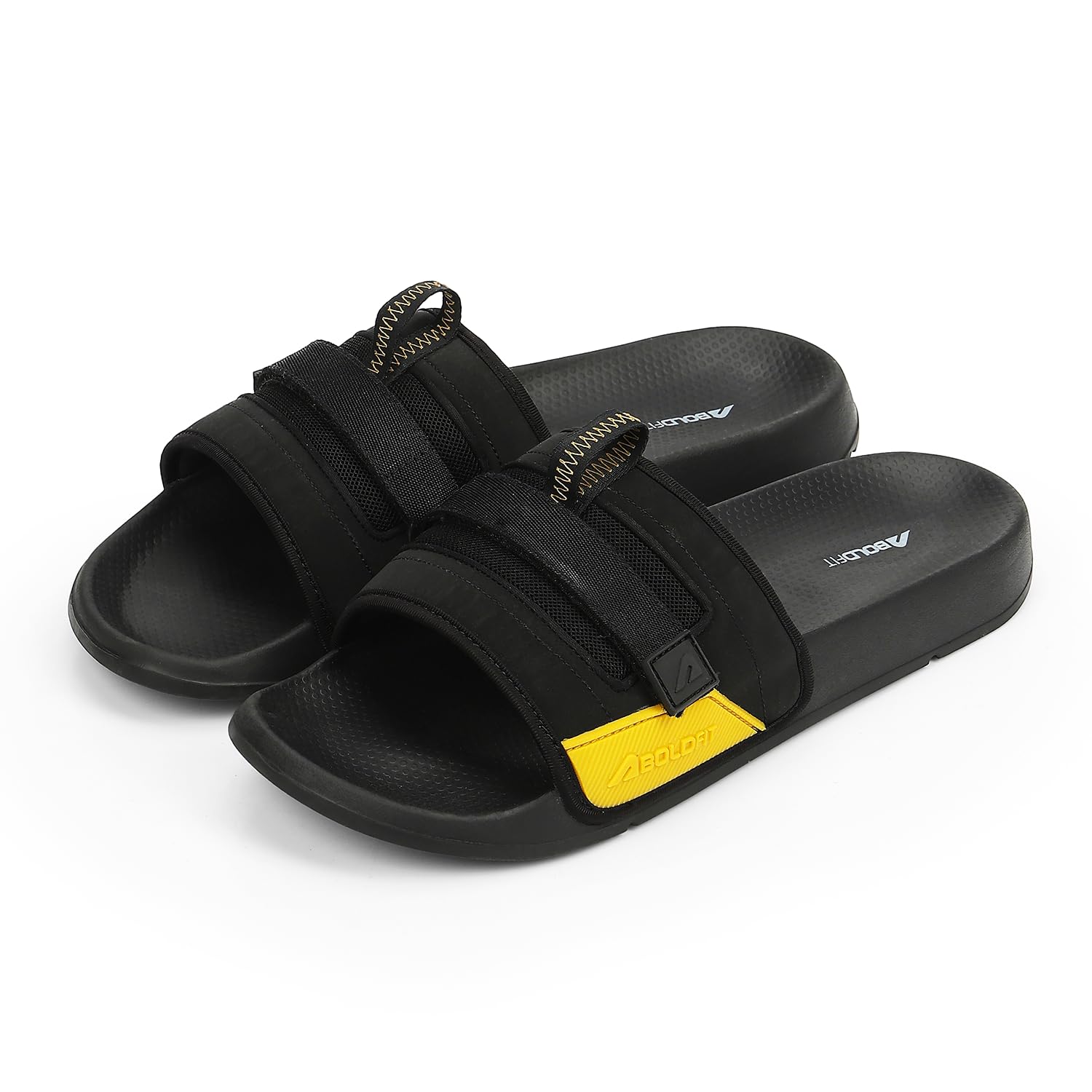 boldfit Sliders For Man Ultra Soft Slides For Men Lightweight Slippers For Man With Cushion For Comfortable Wear Flip Flops Everyday Wear Slides, Slippers For Men - Obsidian Black 9-picture-12