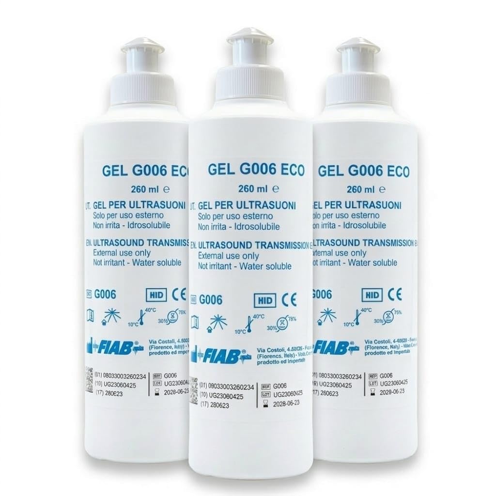 G006 Gel 260 ml - Gel per Ecografia & Ultrasuoni - Non Irritante - Made in Italy! 3 Confezioni!