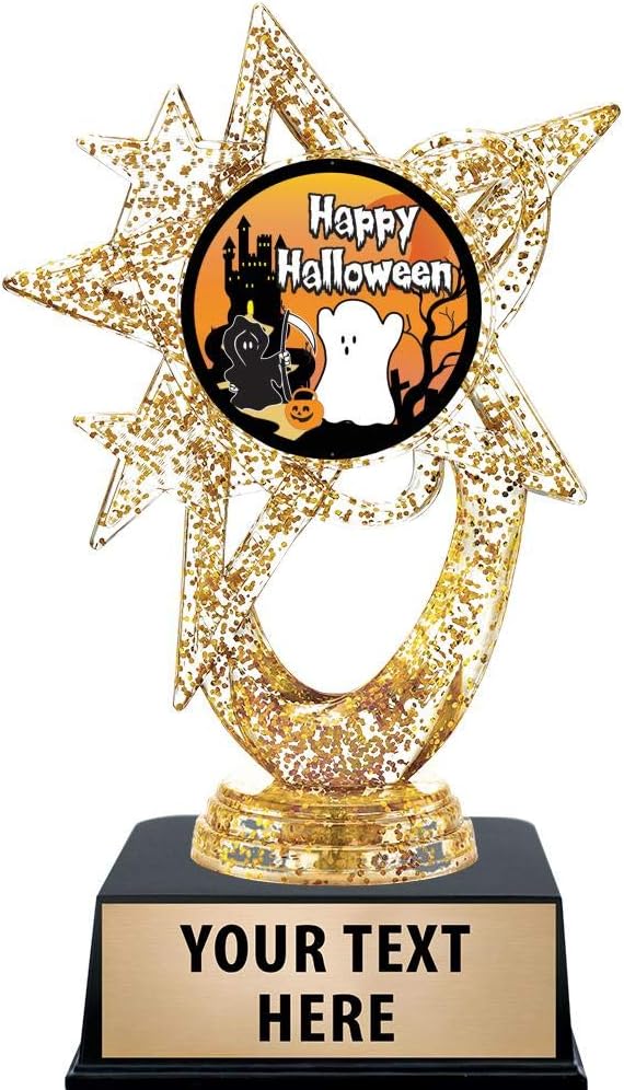 Crown Awards 6" Halloween Trophies, Glitter Star Happy Halloween Costume Trophy