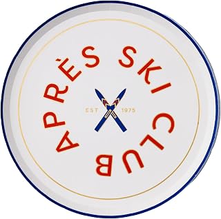 Bonjour Fête Après Ski Small Plates | Disposable Appetizer Plates for Winter Parties, Ski Lodge Events & Holiday Gatherings | Premium Party Supplies | Pack of 8, 8"