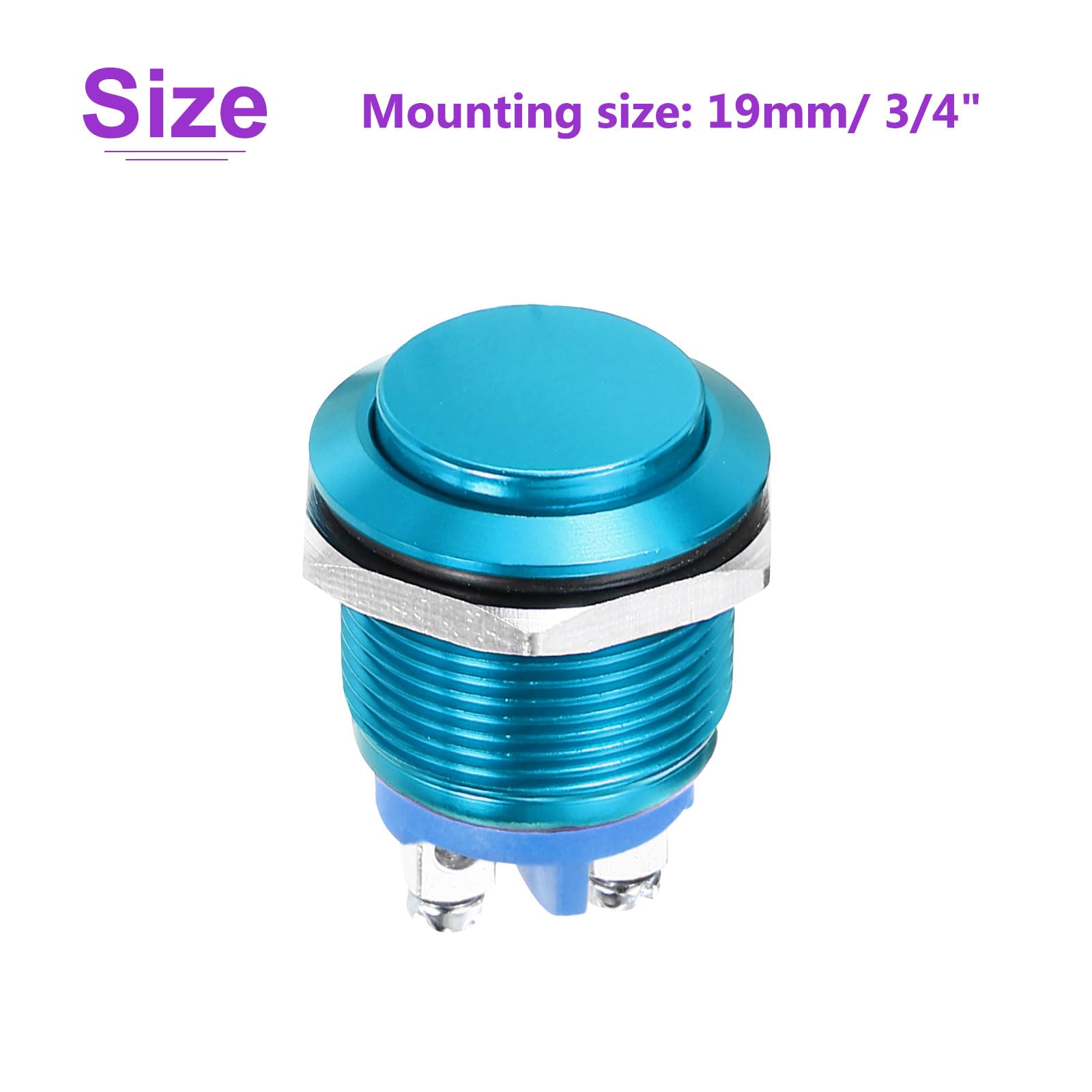 DMiotech 1 Pcs 19mm / 3/4" Push Button Switch - Image 4