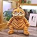 ATOKNG 11.8 Inch Ugly Cat Plush Cute Cat Plush Toy-Deeply Loved by Kid Yellow Fat Cat, Lazy Yellow Fat Cat Plush Toy, Derived from Kid Favorite Cartoon animations