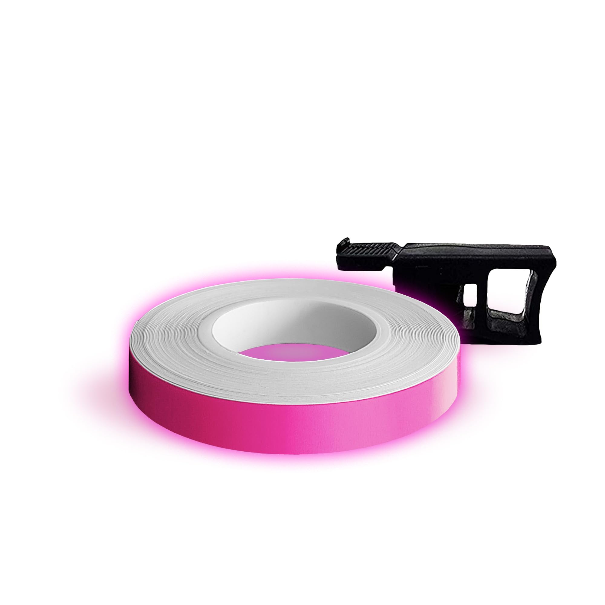 Neon Wheel Stripes with Applicator, Fluo Fuchsia, 7 mm x 6 mt