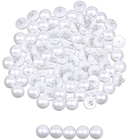 100 Perlenknöpfe 10 Stile - Faux Pearl Buttons Für Näharbeiten
