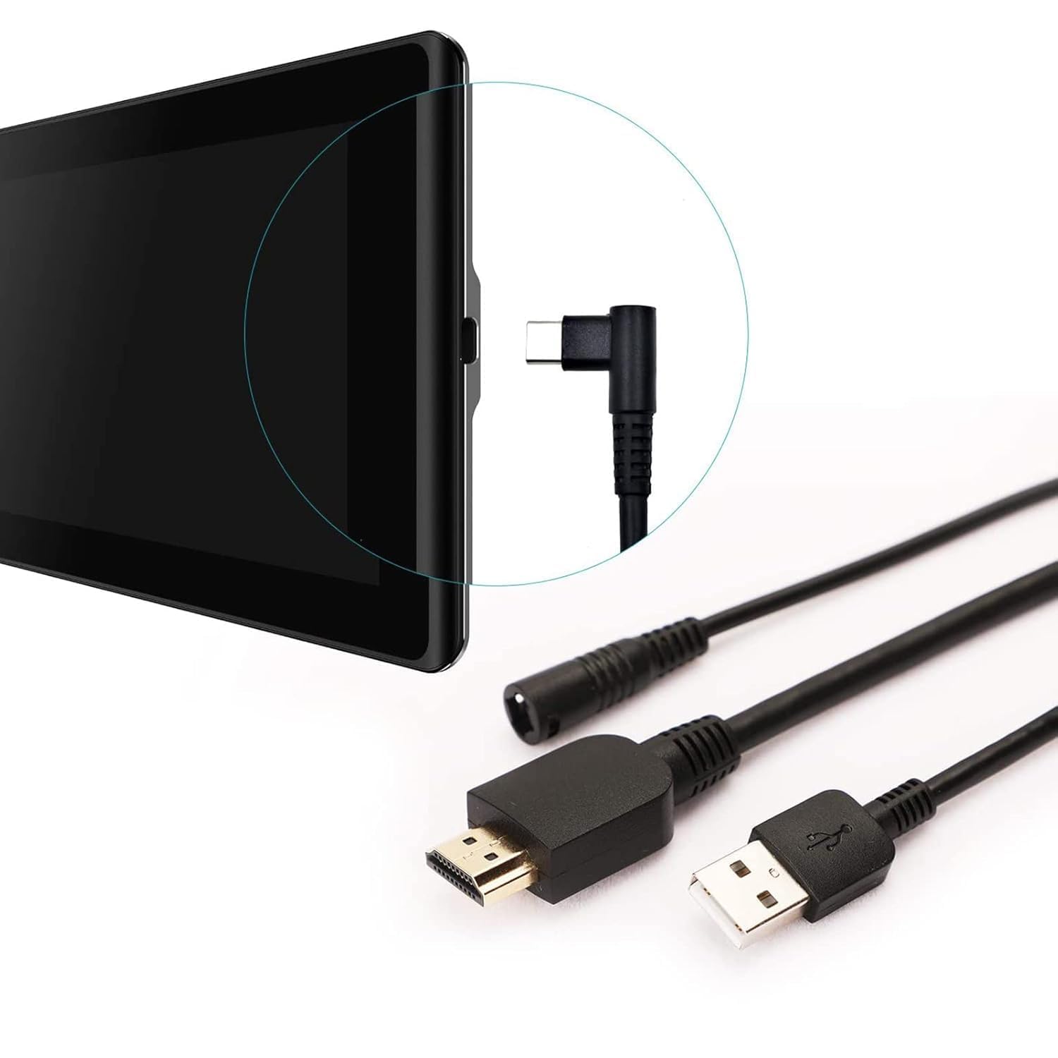 Generico Cavo 3-in-1 per il monitor grafico da disegno per KAMVAS Pro 16 Pro 13 GT-133 e Pro 12 GT-116 con cavi HDMI compatibili, CA e USB inclusi