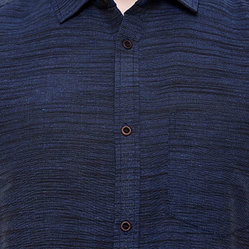 Image of LATEST CHIKAN Men's Cotton Blend Textured Half Sleeves Shirt