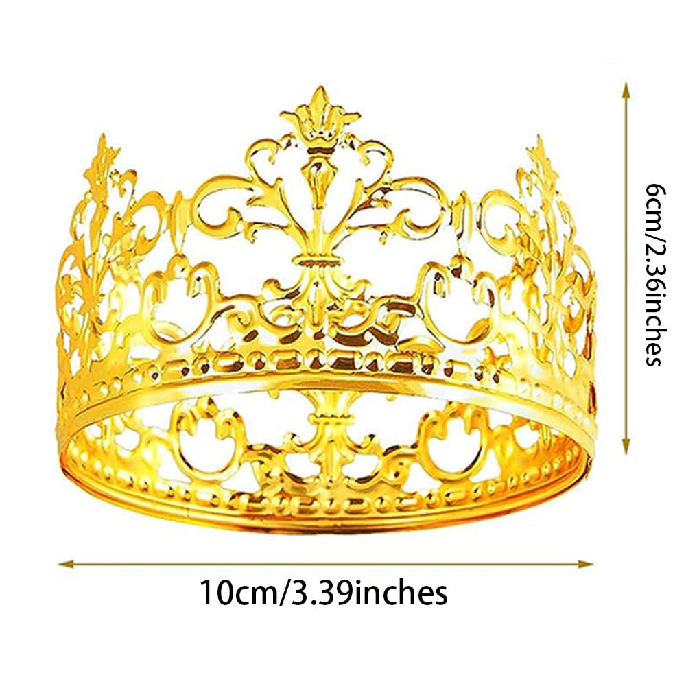 Ludlz Cake Topper White Pearl Gold Crown Cake Decorations For Wedding Birthday Party Decoration Party Decorations Queen Princess Tiara For Little Girls Women Adult
