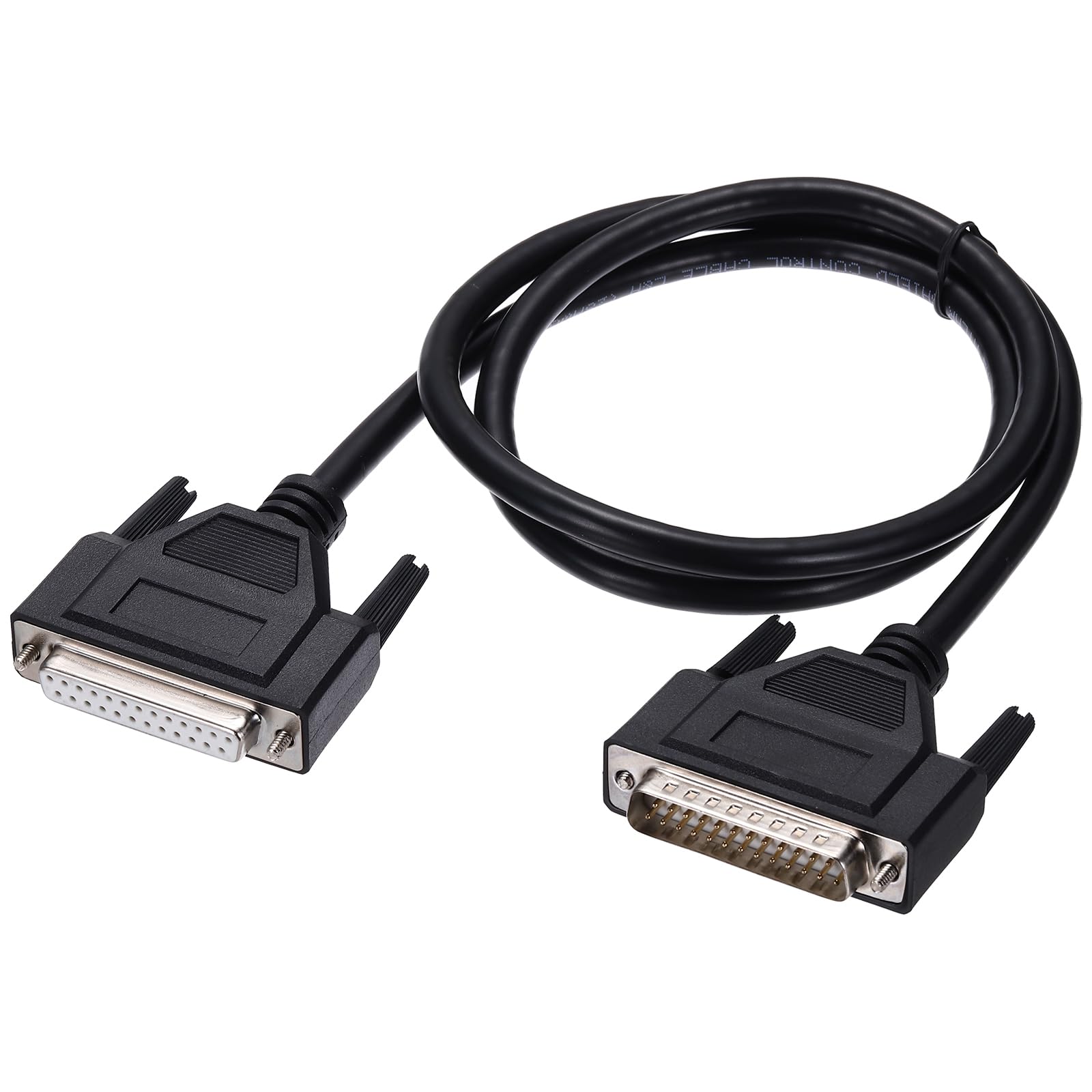 QUARKZMAN Cable Serial DB25, 28AWG Con Blindaje De Aluminio DB25 Macho A Hembra Cable Serial Directo Para Comunicación De Datos, 3.3 Pies
