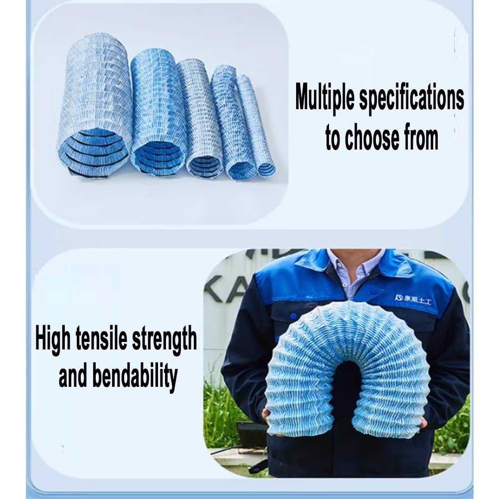 Tuyau de drainage d'infiltration souple en tissu avec fil d'acier pour cour, trottoir, jardin, pelouse, patio