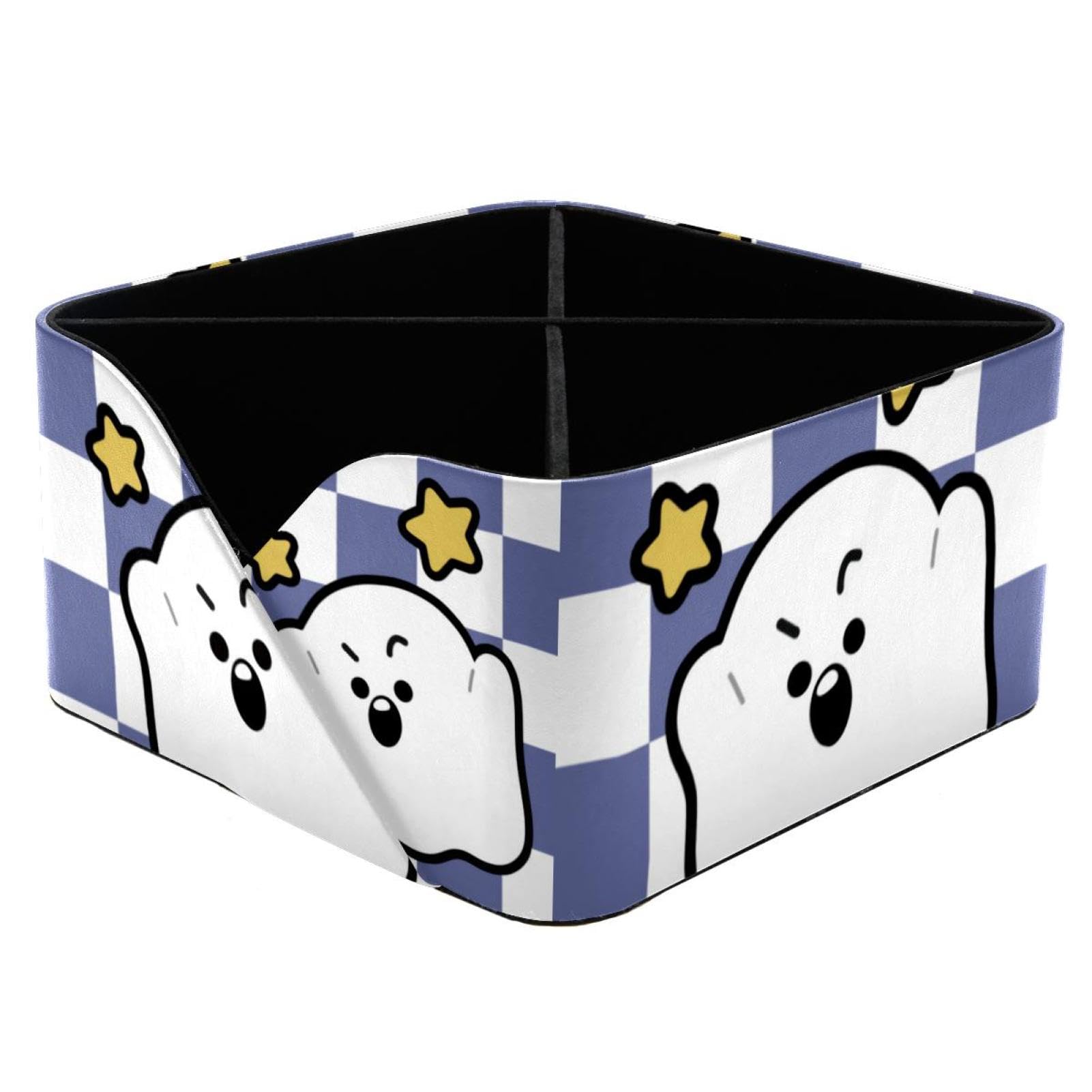 Porte-stylo et organisateur de bureau rectangulaire cuir PVC Halloween