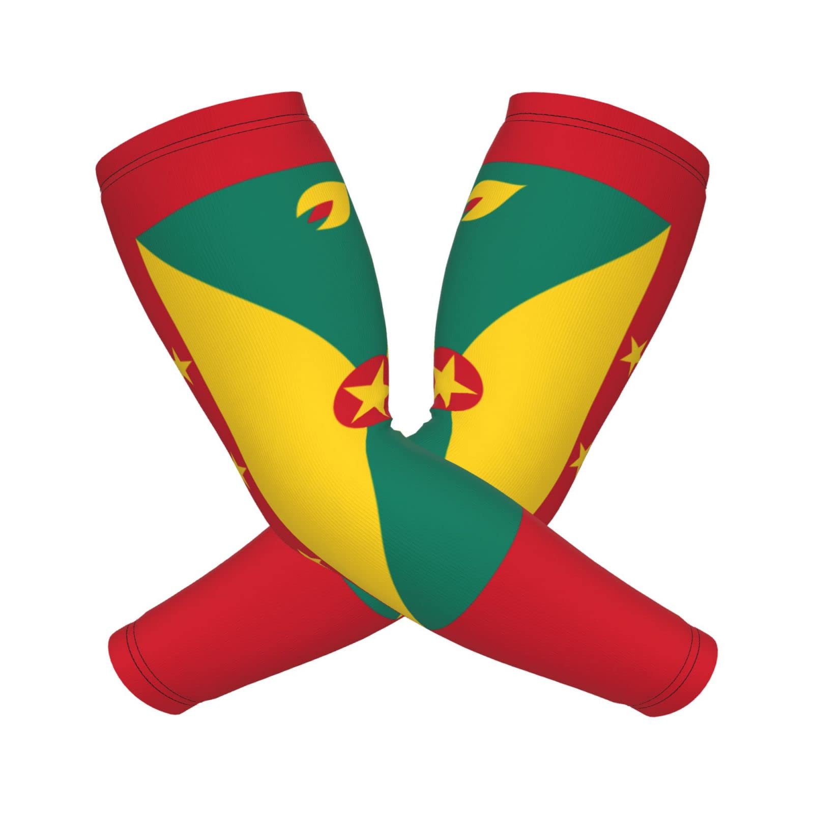 CUTEDWARF Flag Of Grenada Sun Protection Arm Long Sleeve Protector Unisex Outdoor Sports Protective Sleeve Guard