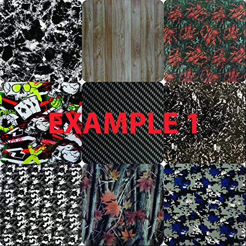 LOT de 10 feuilles Hydrographie de 1 mètre de long et 0,50 m de large chacune. 10 x feuilles hydro dipping film hydrographique