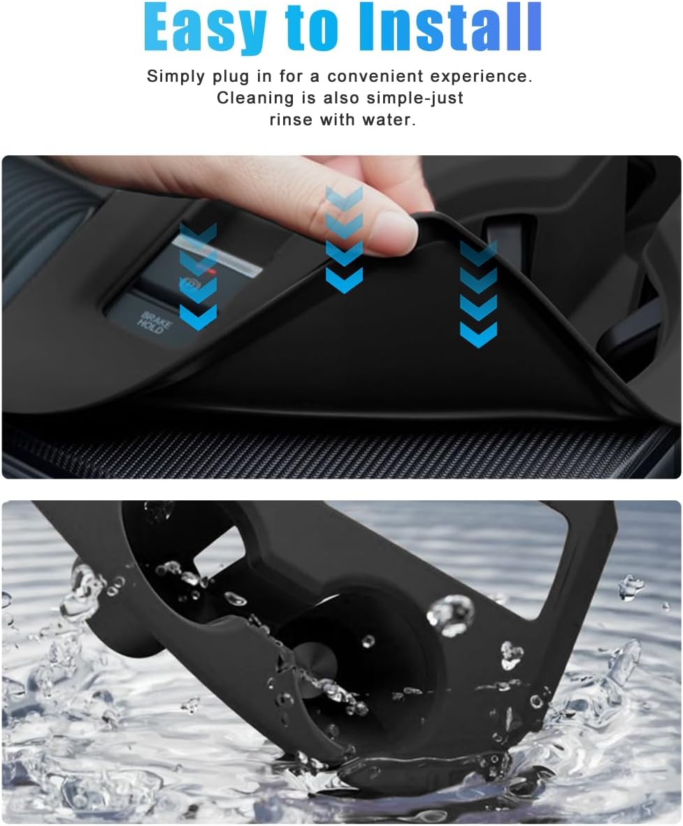 for 2025 2026 Honda Civic Accessories 2022 2023 2024 Car Cup Holder Inserts and Center Console Tray Replacement, Silicone Mat Pad Drink Holder Storage Organizer(Not fit for Hybrid Sport Sedan)
