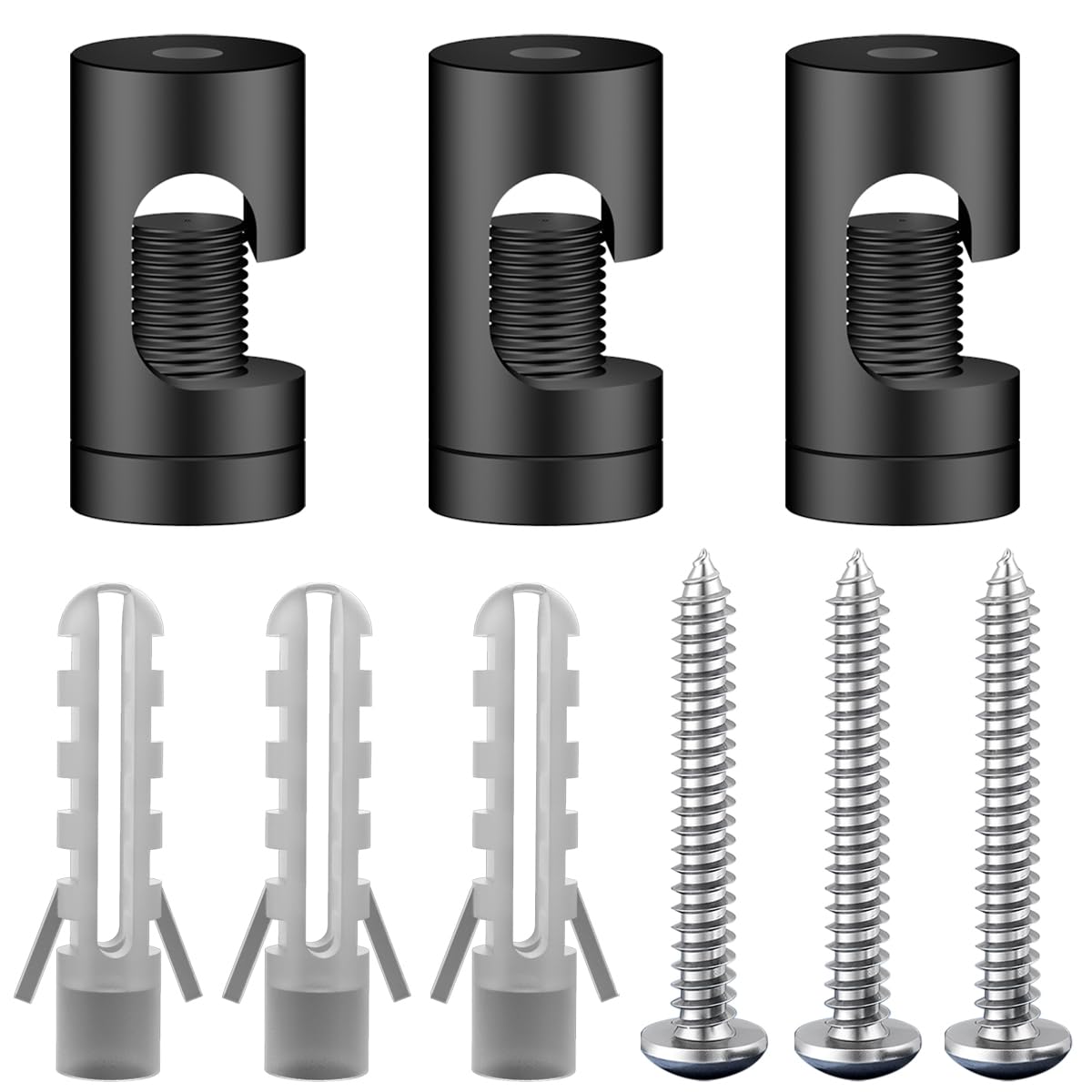 Decentratori A Soffitto Per Cavi - 3 Pezzi Nero, Per Lampadari E Illuminazione - Foto 5