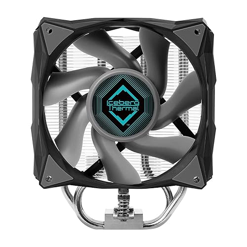 Miniatura 2 de Iceberg Thermal IceSLEET G4 Enfriador de aire silencioso para CPU, 4 tubos de calor niquelados con ventilador PWM de 4.724 in para Intel y AMD AM5