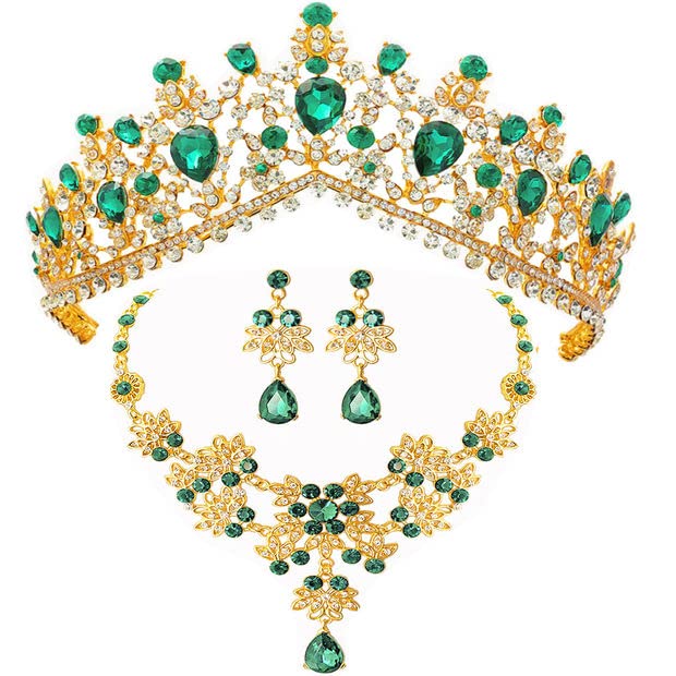 MZSX Tiara Corona, Tiara de la boda y corona de diamantes, Novia Niña Mujer Partido decoración en cumpleaños, Traje de Navidad, Goddess, Queen cosplay,Tocado dorado