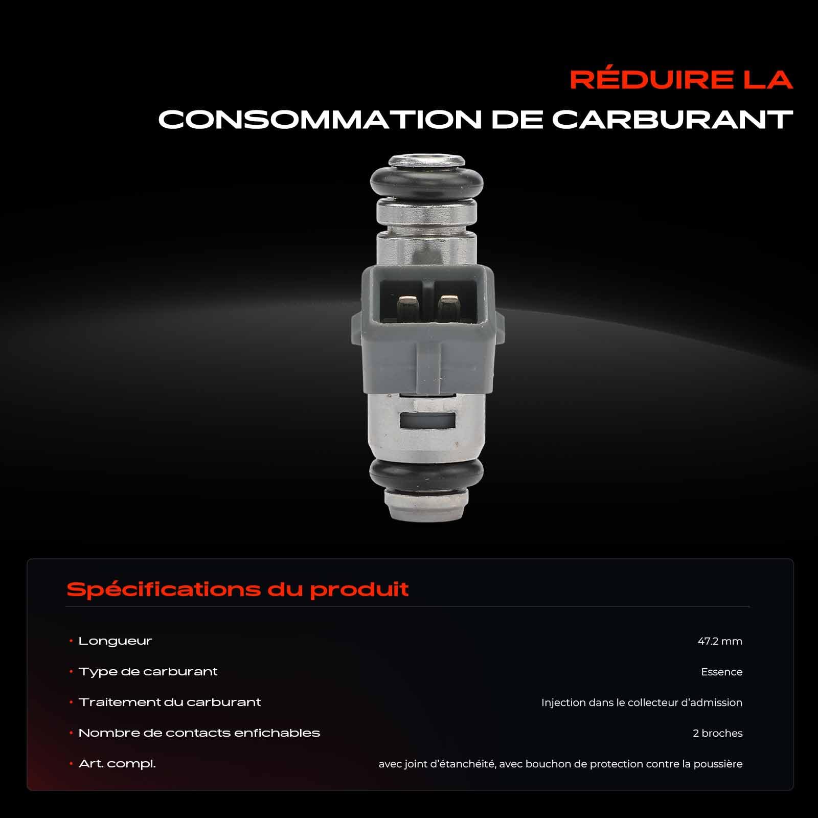 Frankberg Injecteur de carburant, buse d'injecteur de carburant 036906031C | Compatible avec: Cordoue 6K1 6K2, Polo 6N2, Golf IV Variant 1J5, L.u.p.o 6E1 6X1, Polo Classique 6V2, Cordoue Vario 6K5