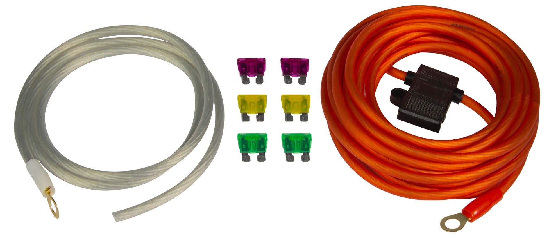 Musway MW6.3KIT - zestaw kabli PEŁNA MIEDŹ 6 mm² z bezpiecznikiem | 3 m