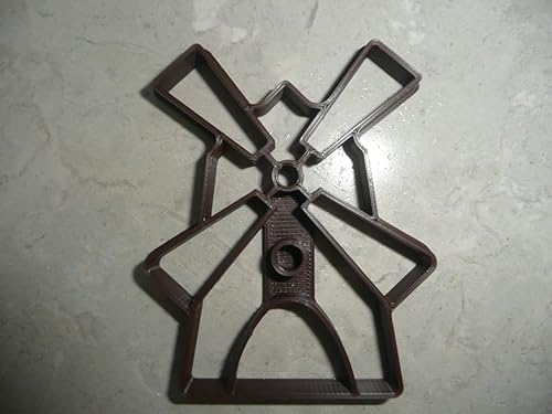 Miniatura 3 de WINDMILL - Sello de galletas detallado de madera antigua estilo holandés fabricado en Estados Unidos PR4499