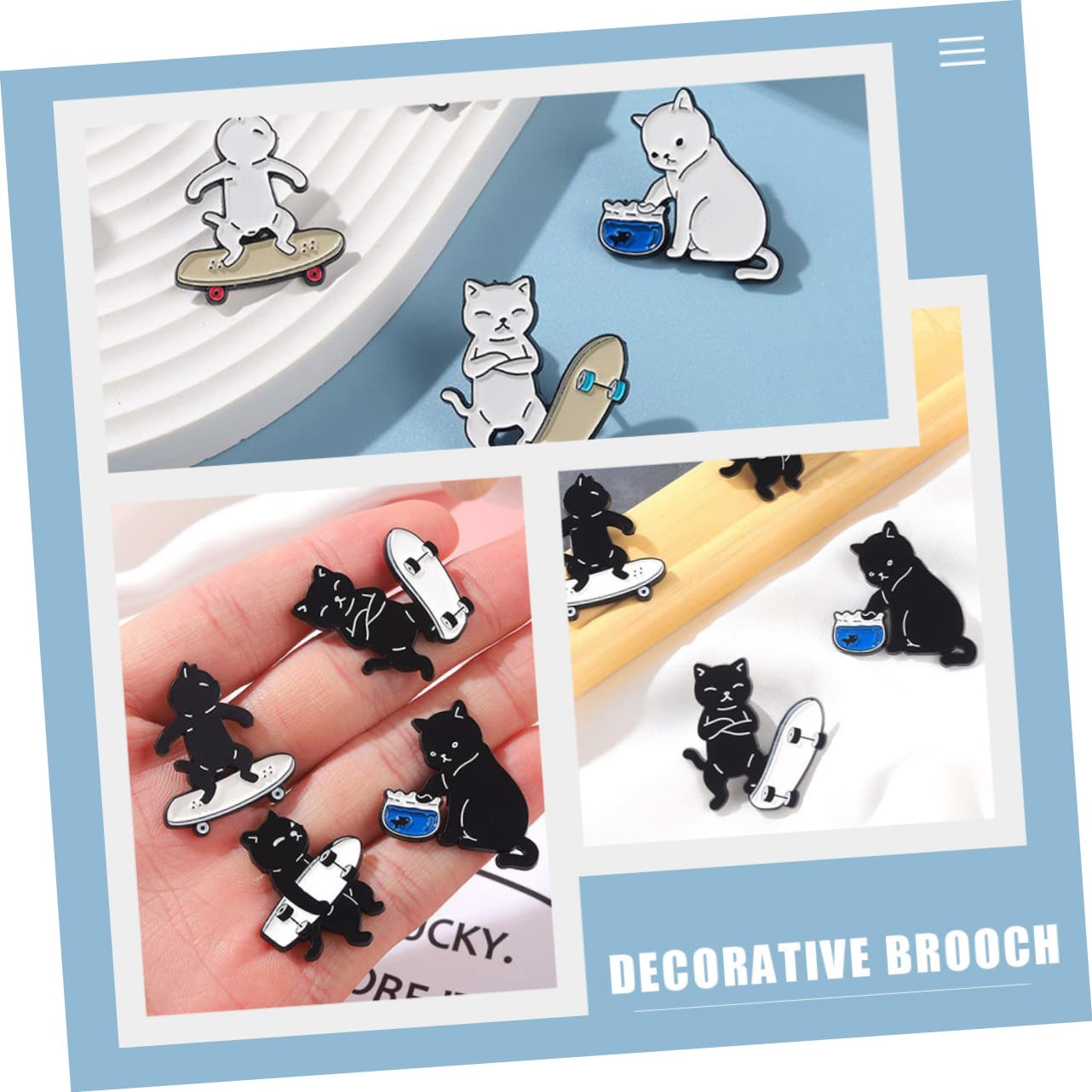 BESPORTBLE Abzeichen Schmuck Katzen Brosche Tier Emaille Pin Cartoon-brustpin Niedliche Brosche Cartoon-emaille-broschen Katzenbrosche Tier-revers-brosche Stellnadel Legierung