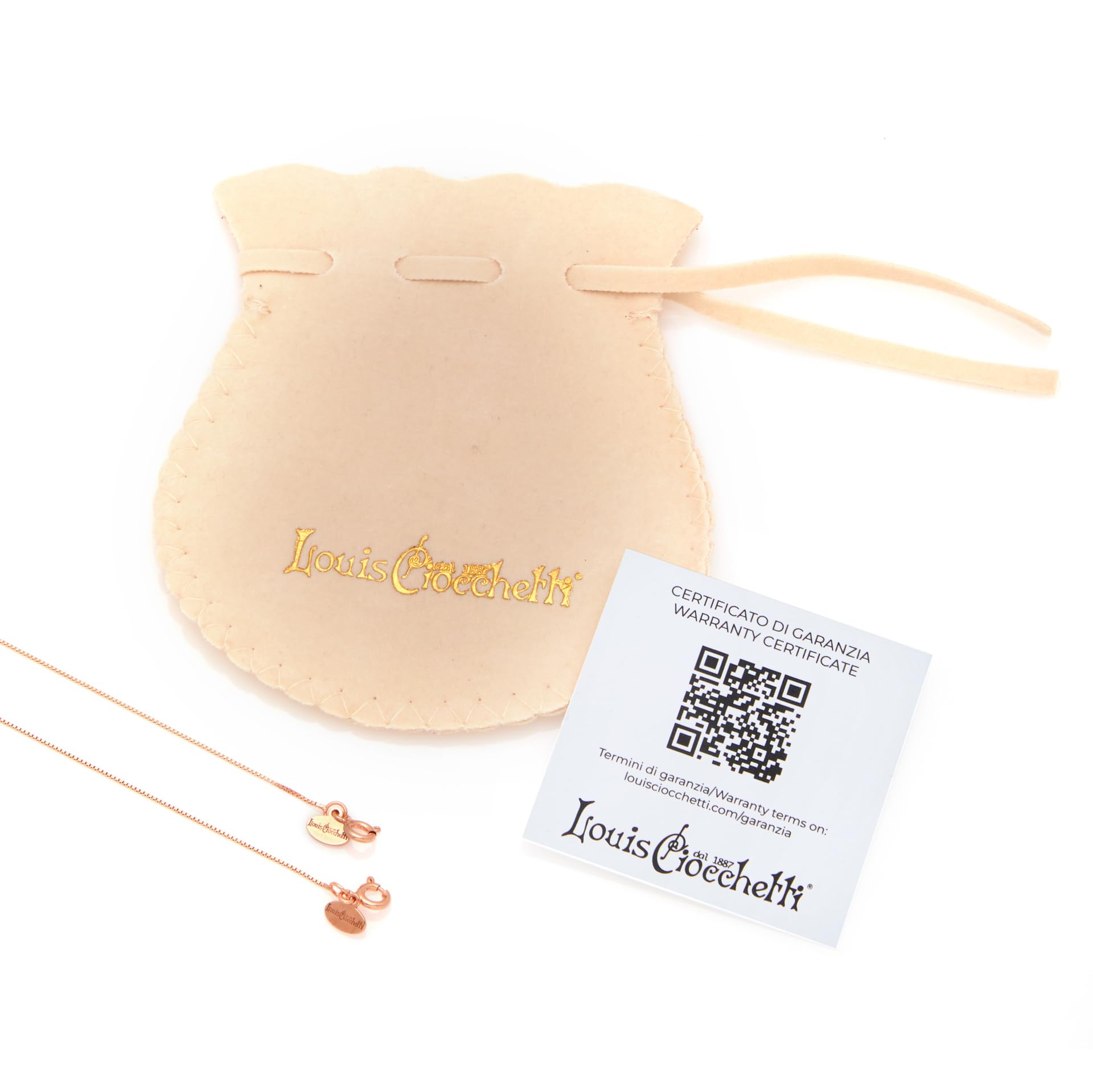 Louis Ciocchetti dal 1887- Catenina Argento 925 Sottile, Fine, Collana donna, Uomo, Collanina Maglia veneziana, ideale per ciondoli, made in italy