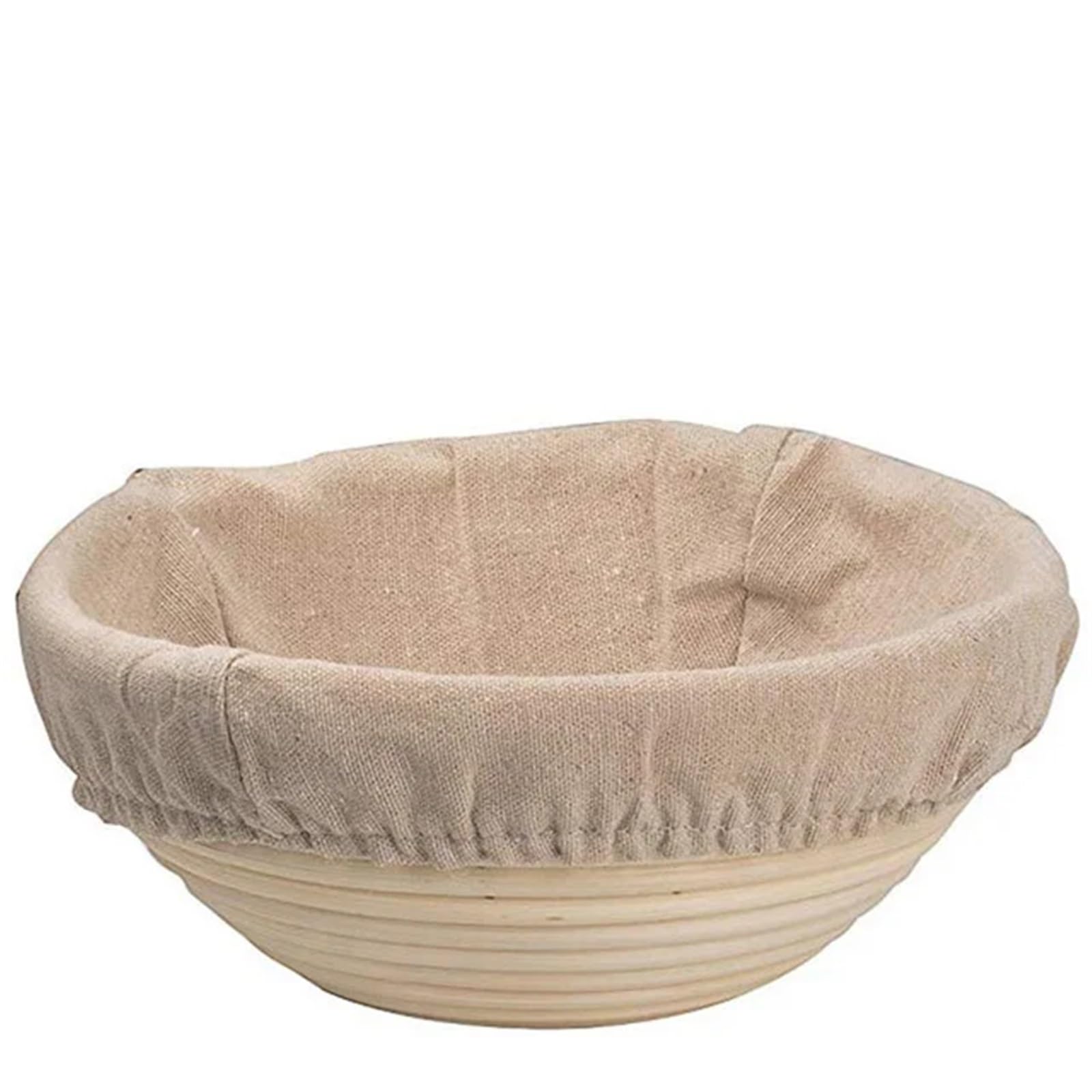Cesta de mimbre for fermentación masa, cesta pan Natural for, for hornear Para Hornear Pan(Round 23X8.5cm)