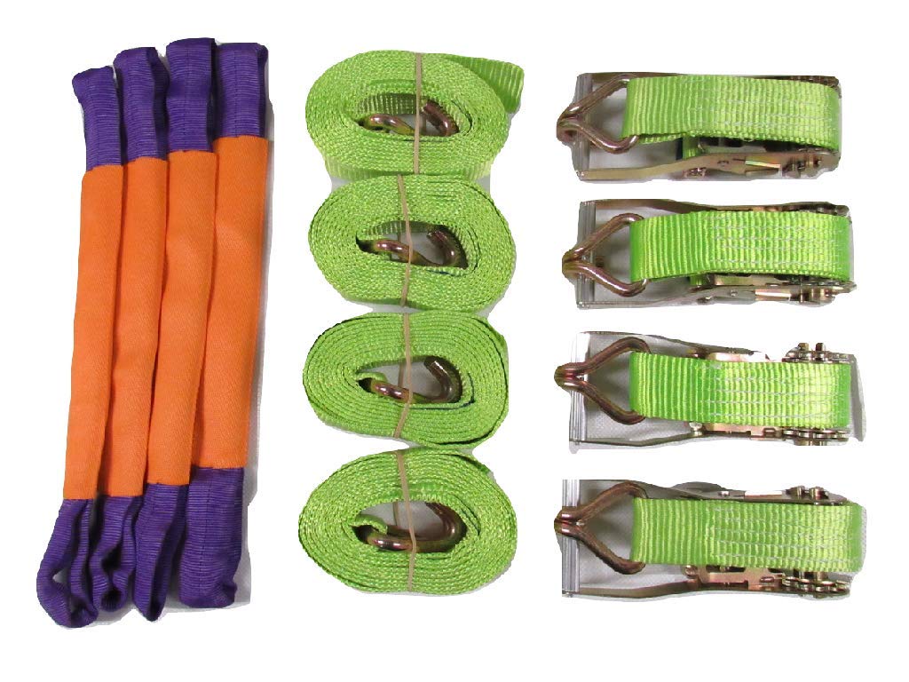 Recovery Ratchet Sets 50Mm 4M 5T X4 (Round Slings Hi Vis Tie Down) 600988510241