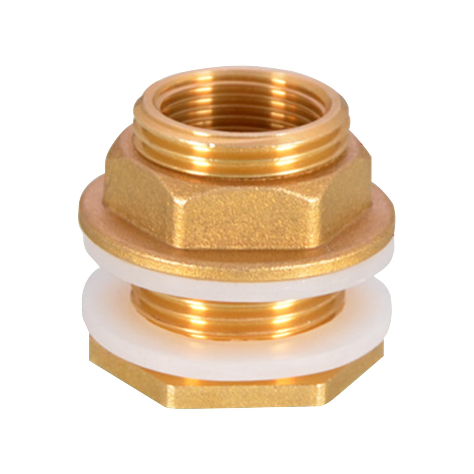Copper Water Tank Connector | Solid Brass Water Tank Connector Bulkhead Fitting - Garden Faucet Hose Brass Pipe Fittings Nut Jointer Fitting