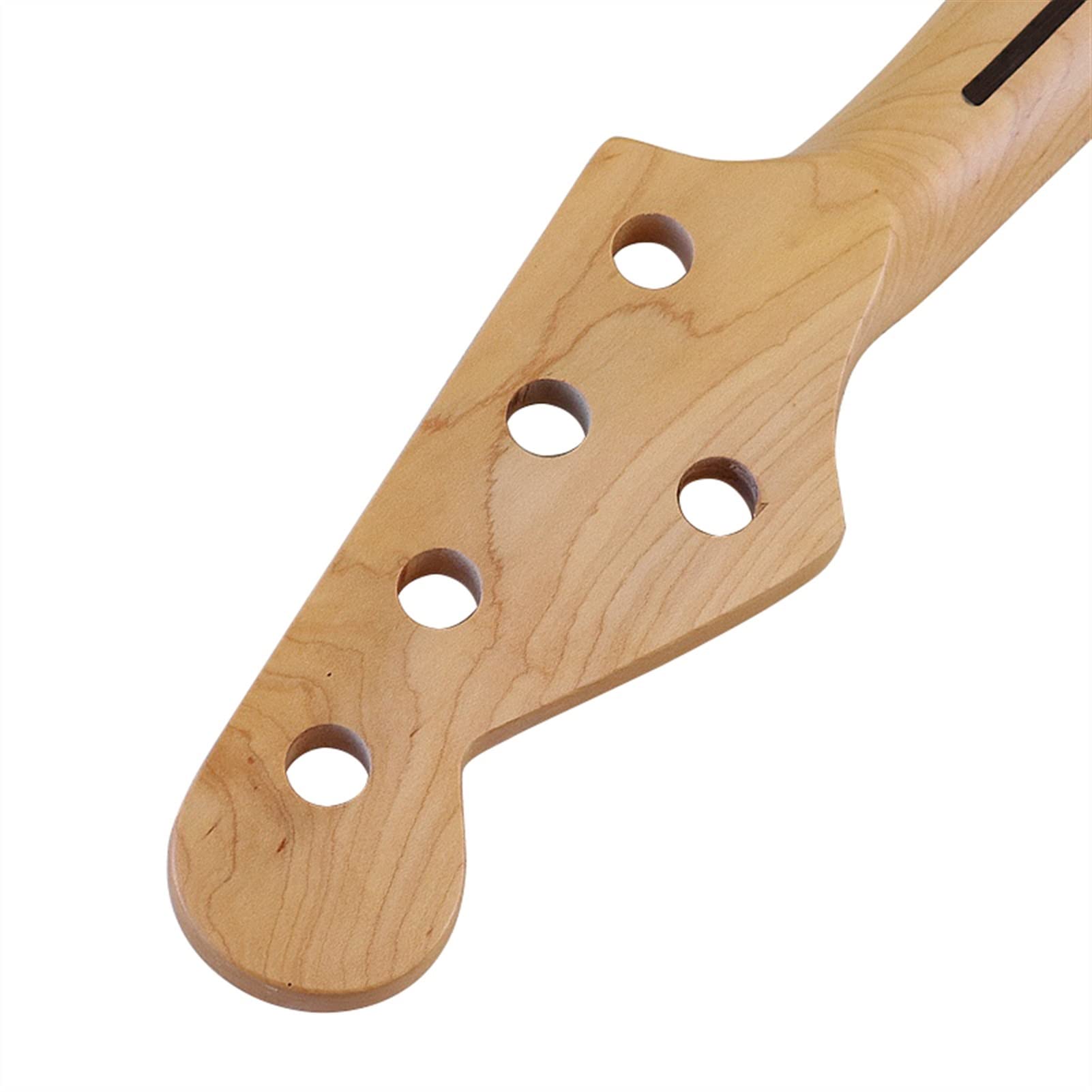 FLFL Collo per Chitarra per Basso Elettrico A 5 Corde in Legno Naturale Matte 21F 7.5 Cm Larghezza Manico Chitarra incompiuto