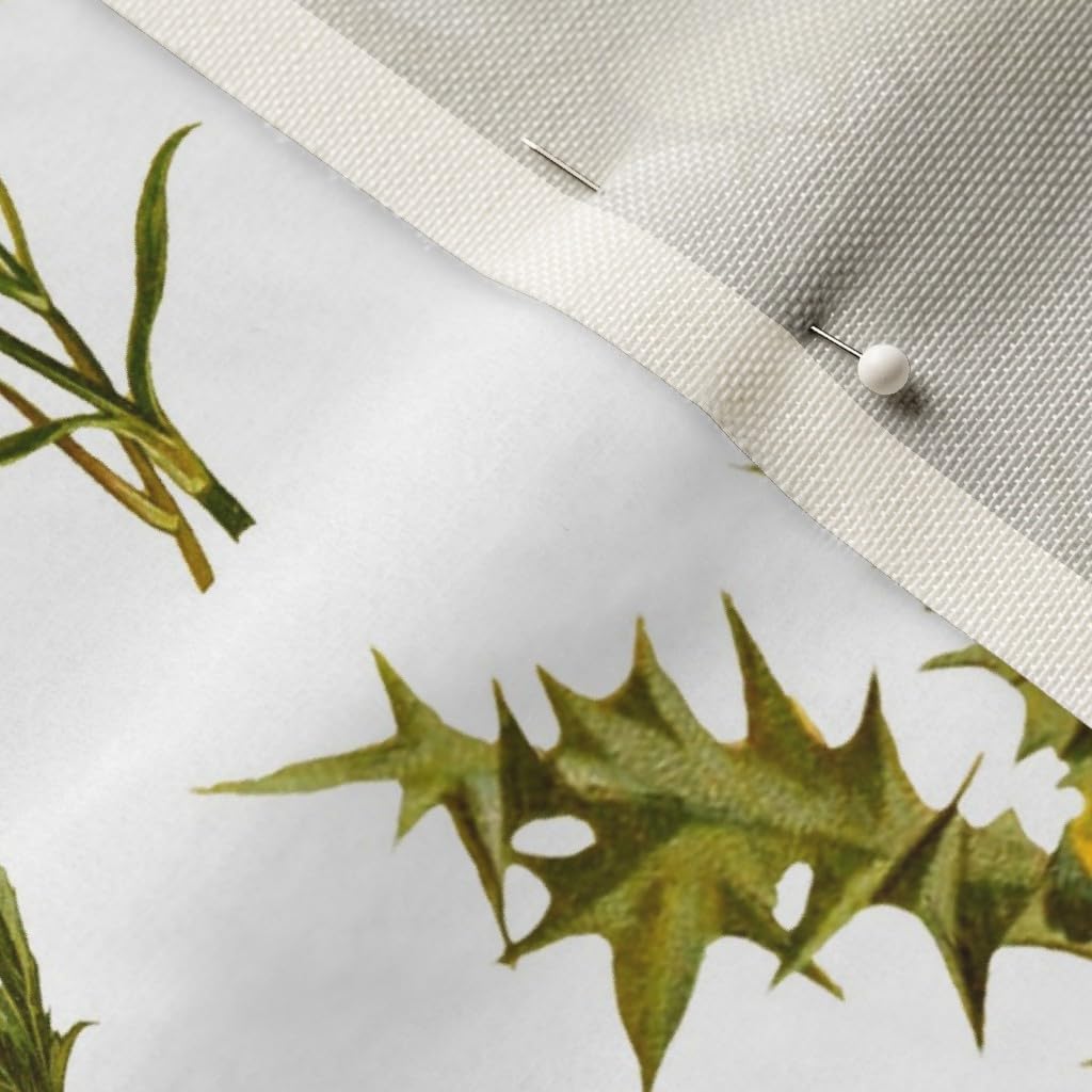 Spoonflower Fabric - Wildflower Botanicals Nature Art Vintage Florals Watercolor Printed on Upholstery Velvet Fabric Fat Quarter - Upholstery Home Decor Bottomweight Apparel