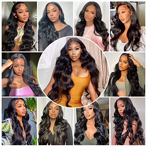 Shining Girl 5X5 Transparent Hd Lace Closure Only Body Wave Hair Closure Invisible Lace 12A Brazilian Virgin Remy Human Hair Frontal Closure 100% Human Hair Extensions Pre Plucked Natural Black 14 Inch thumb #6