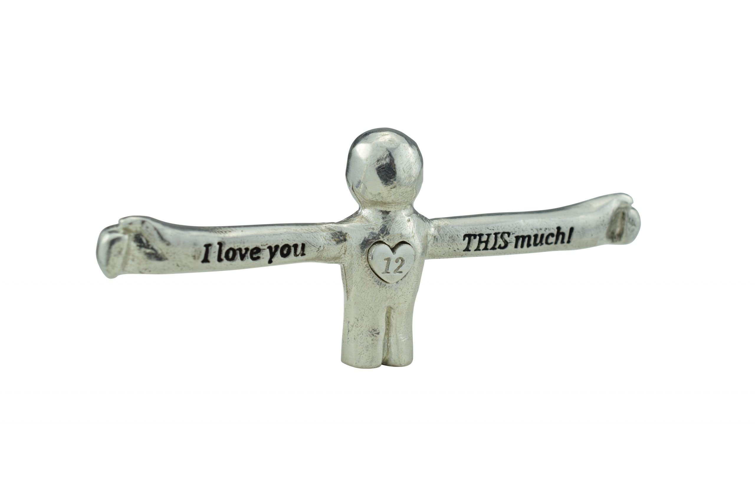 Pirantin I Love You This Much Figure - 12Th Anniversary Unique Gift For Husband Or Wife (Ilytm12)