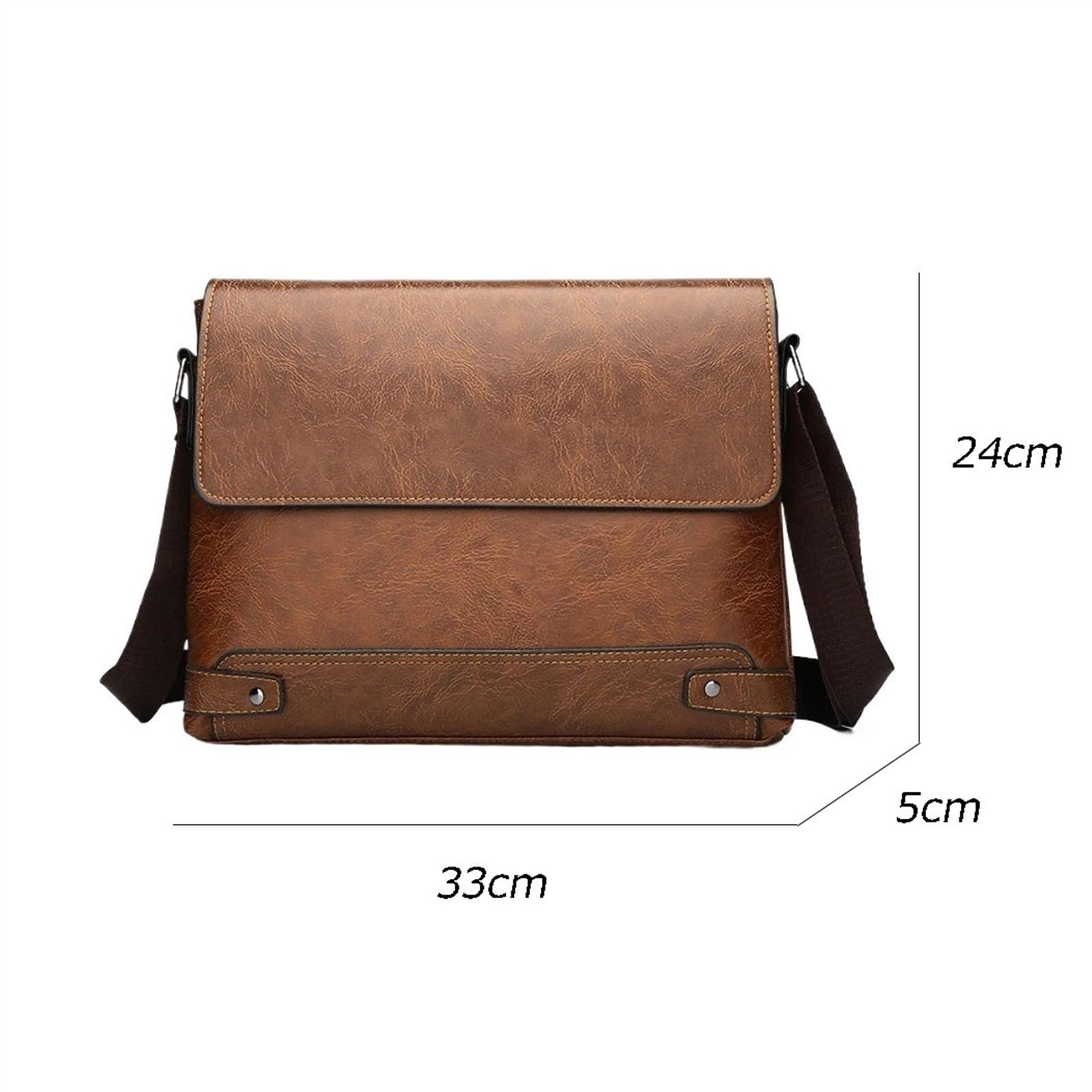 Oficina Maletín de gran capacidad, bolso mano cuero PU, funda protectora for ordenador portátil, cruzado for trabajo negocios Maletín