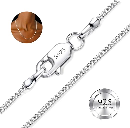 Dochais Halsketting 925 zilver dames meisjes 2 mm/3 mm ketting zilver