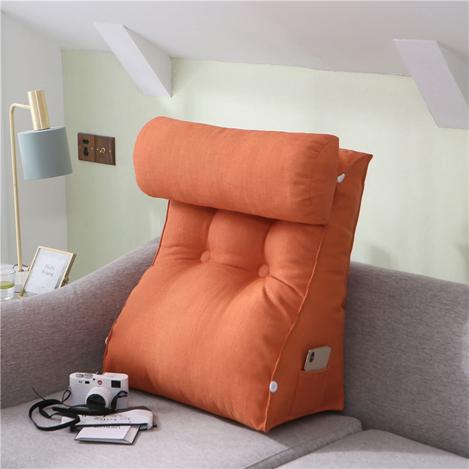 backrest cushion, Reading Pillow Decorative Triangular TV Lumbar Bed Rest