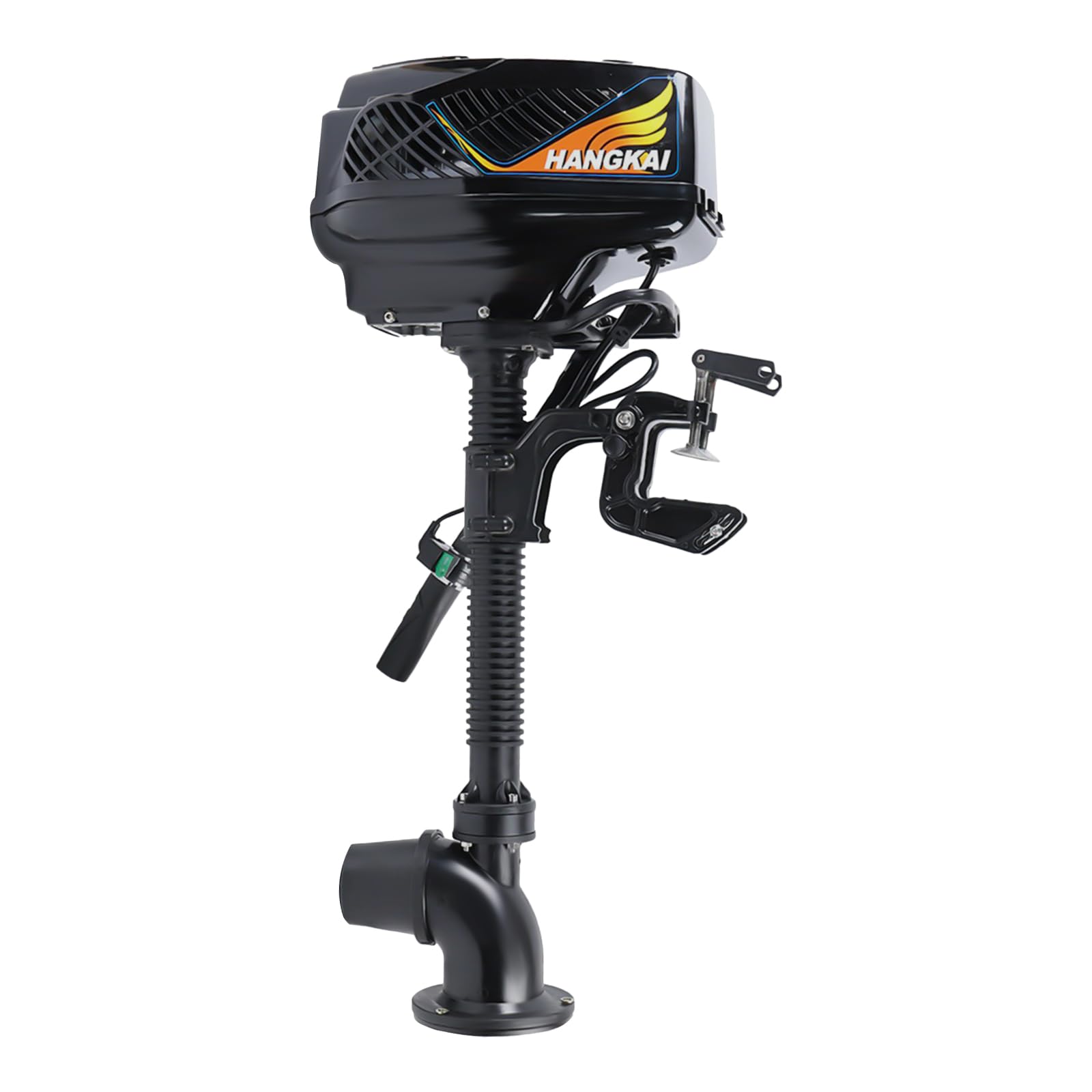 1000W Außenbordmotor, Elektrischer Anlasser mit 3000–3700 U/min | 1,0 PS Außenborder, Aluminium Bootsanlasser für Aufblasbare Fischerboot Fischerboot und Angeln, (Ohne Batterien)