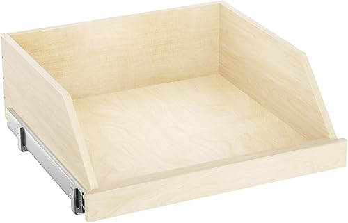 Miniatura 8 de LOVMOR Organizador de gabinete extraíble, cajones extraíbles para armarios, estante de cajones de madera deslizante, organizadores biselados de 8